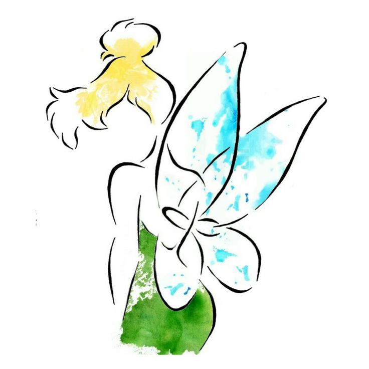Image result for tinkerbell colour silhouette