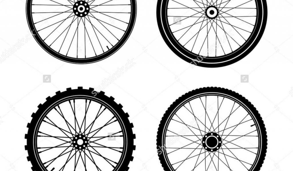 1024x600 With And Thread Mountain Bike Tire Silhouette Track Vector