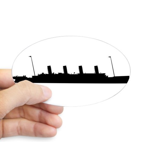 460x460 Titanic Oval Stickers