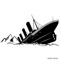 236x236 Vinyl Wall Decal Sticker Titanic Cruise Ship Home Decor Boys