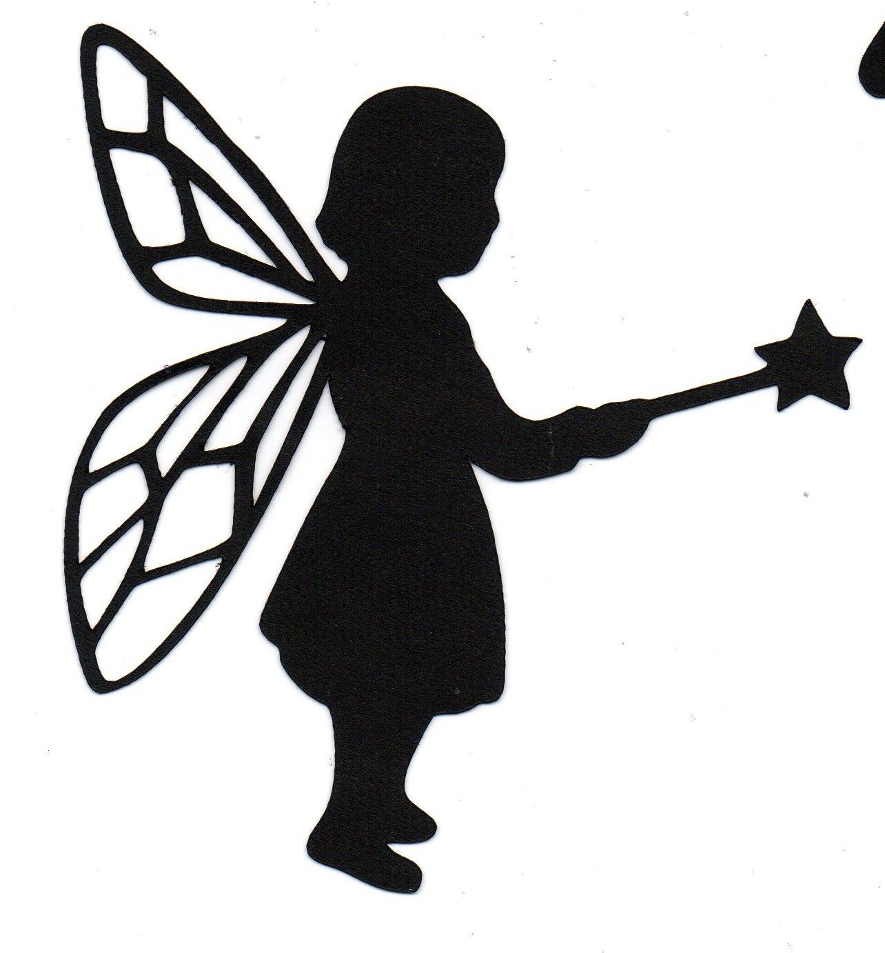 1284x1382 Fairy Child Silhouette Halloween Die Cut For Scrap Booking Or Card