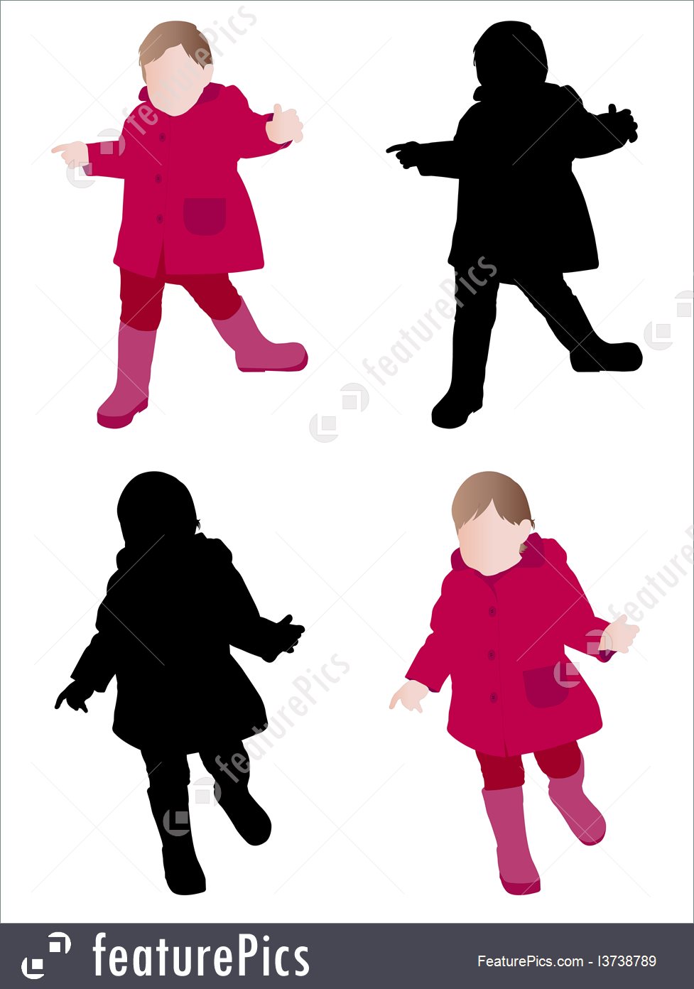 977x1392 Illustration Of Toddler Wearing Raincoat