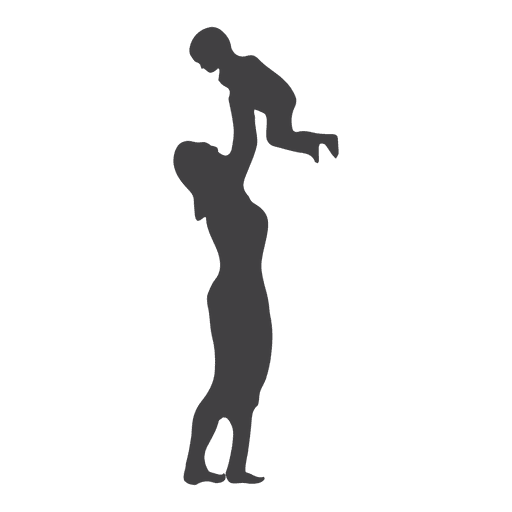512x512 Mothers Playing With Toddler Silhouette