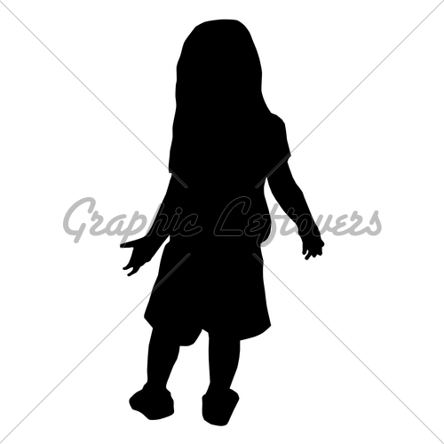 500x500 Toddler Silhouette Gl Stock Images