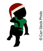 150x180 Female Christmas Infant Toddler Illustration Silhouette