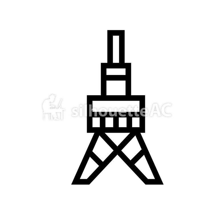 750x750 Free Silhouette Vector Tower, Icon