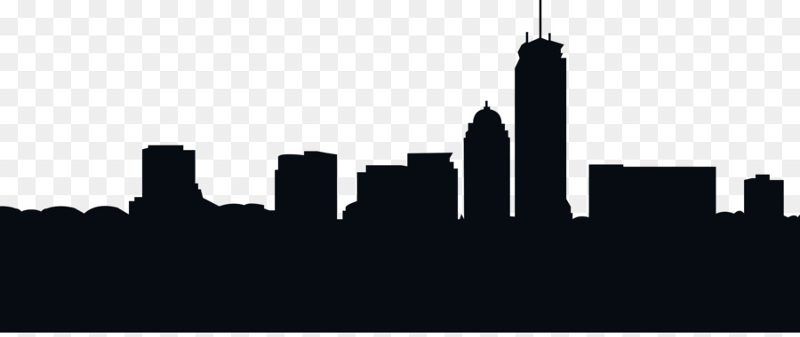 900x380 Boston Skyline Silhouette Royalty Free
