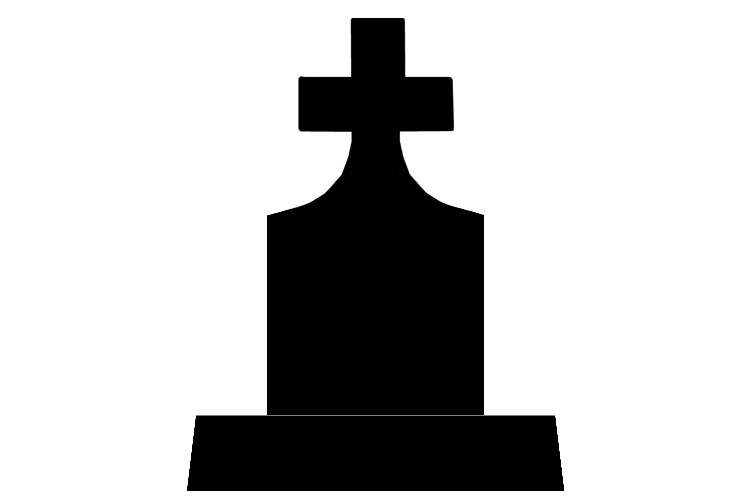 750x500 Tombstone Clipart Silhouette