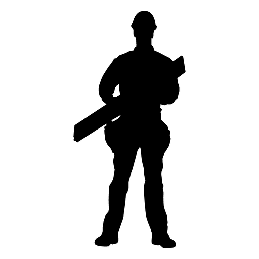 512x512 Construction Worker Lumber Boards Carrying Silhouette