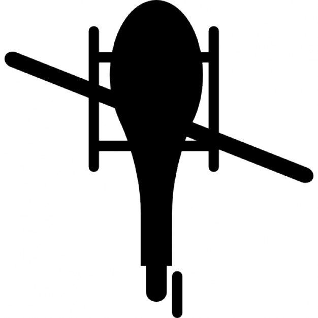 626x626 Helicopter Bottom View Silhouette Icons Free Download