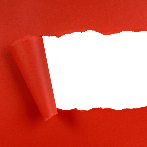 625x626 Red Paper Teared Photo Free Download