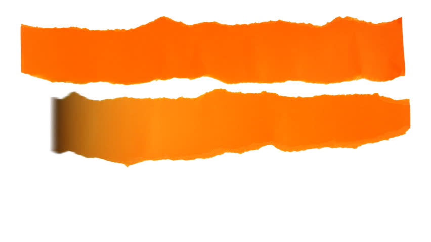 852x480 Torn Paper Strips Background. 3 Orange Strips Of Torn Paper Unroll