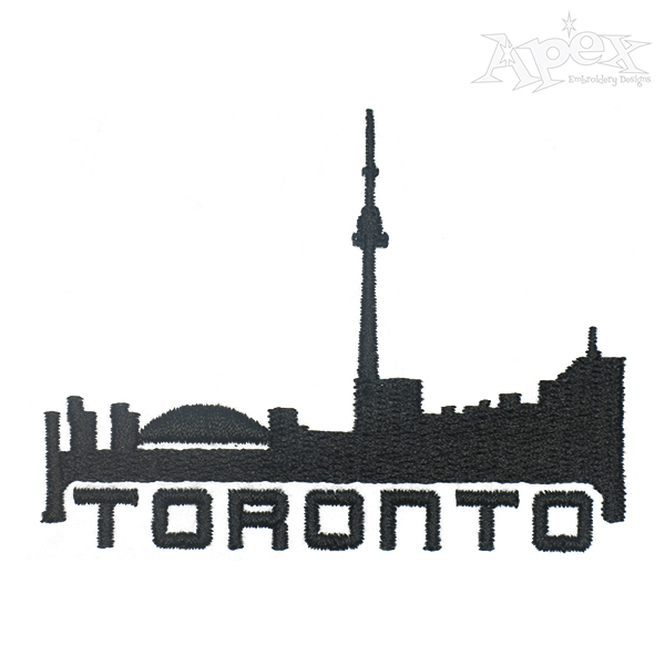 600x600 Toronto Skyline Embroidery Design