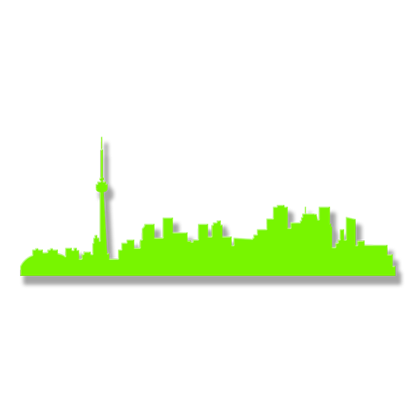 600x600 Toronto Skyline Silhouette Statement Wall Art