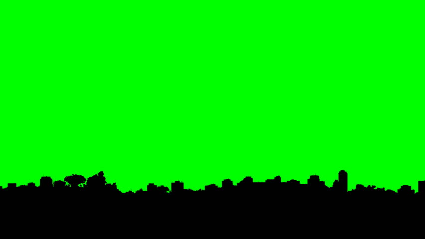 852x480 Long Pan Of A Skyline Silhouette Of The City Of New York City, Usa