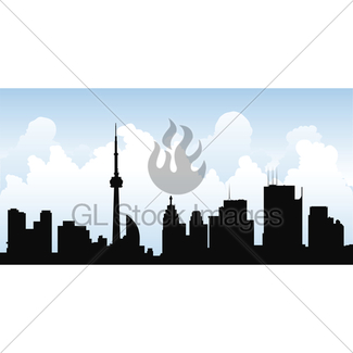 325x325 Stick Figure Toronto Skyline Gl Stock Images