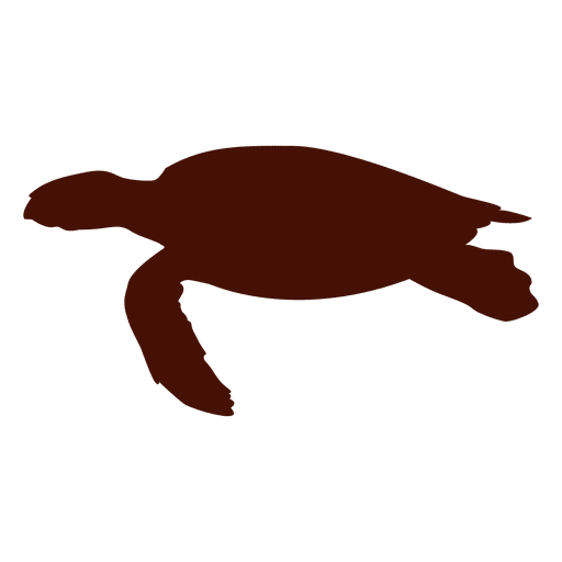 512x512 Turtle Swimming Silhouette