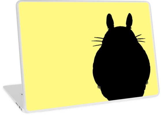 558x400 Totoro Silhouette Laptop Skins By Laurasplace Redbubble