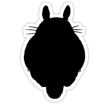 375x360 Totoro Silhouette Stickers By Laurasplace Redbubble