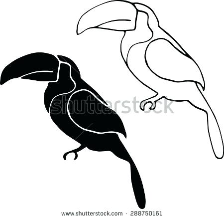 450x439 Toucan Outline