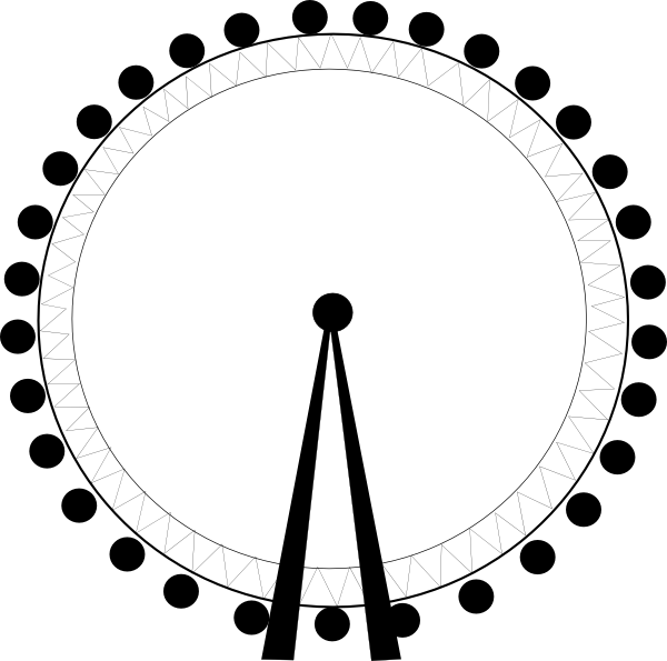 600x595 London Eye Clip Art