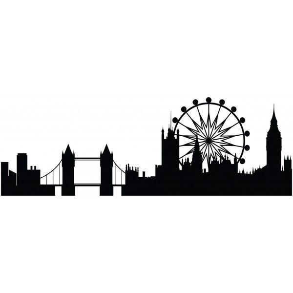 600x600 London Skyline Tower Bridge The Eye Wall Sticker Vinyl Decal