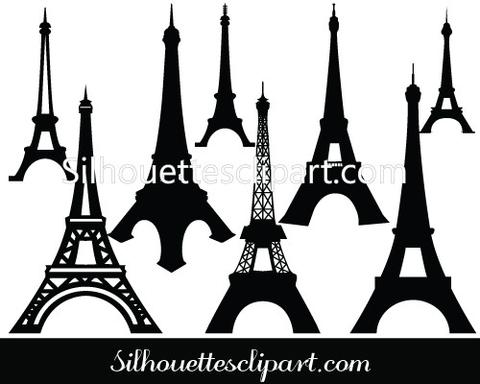 480x384 Eiffel Tower Silhouette Vector Art Silhouettes Vector