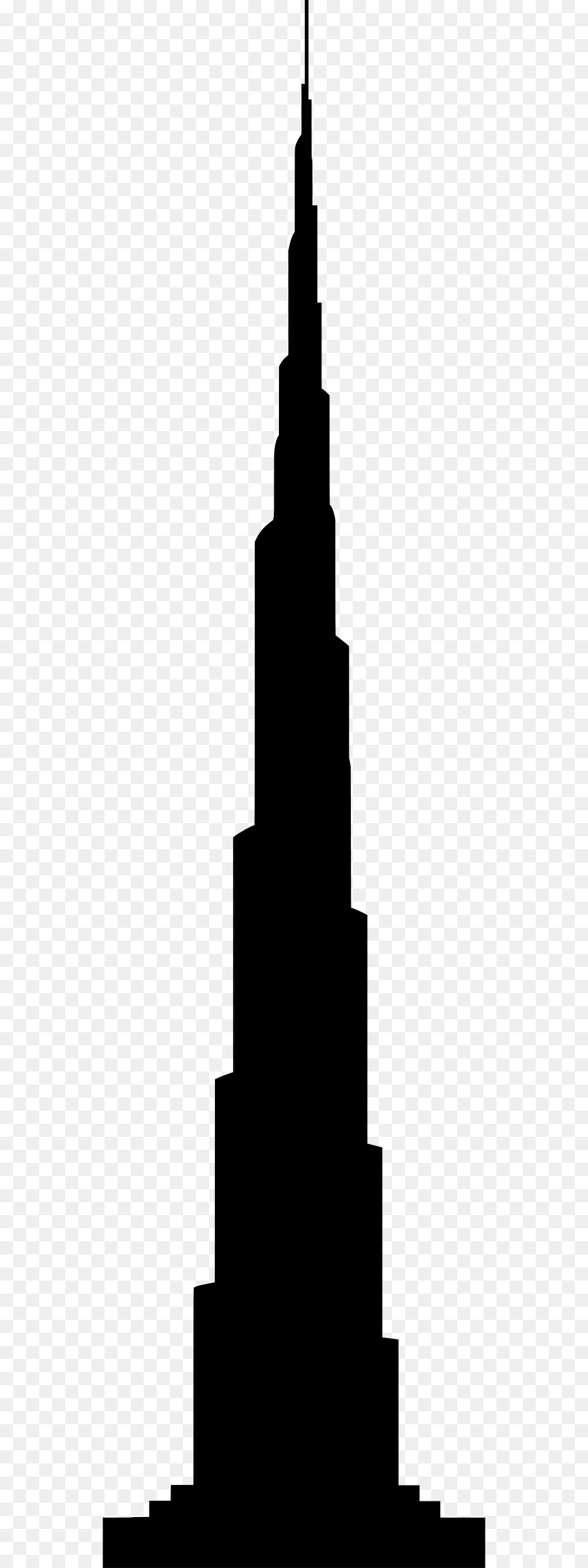 900x2400 Burj Khalifa Burj Al Arab Silhouette Tower Drawing
