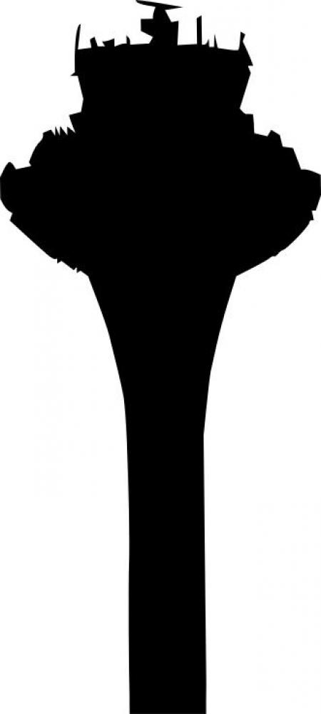 450x1000 Burj Khalifa Silhouette Clipart