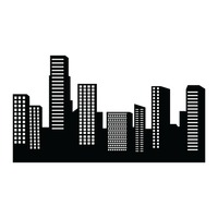 200x200 City Cities Silhouette Silhouettes Cityscape Cityscapes Buildings