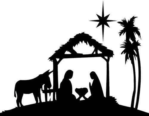 500x390 O Little Town Of Bethlehem Manger Silhouette