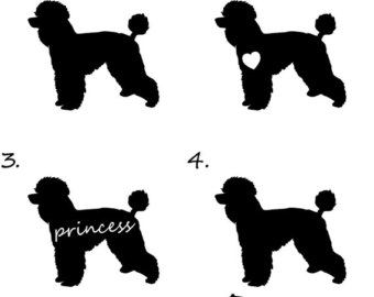 340x270 Poodle Sticker Etsy