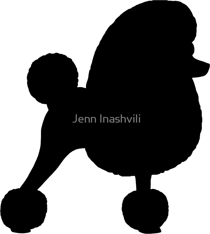 718x800 Toy Poodle Silhouette With Fancy Haircut Stickers By Jenn