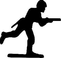 250x238 Silhouette, Cartoon, Toy, Gun, Running, Run, Soldier