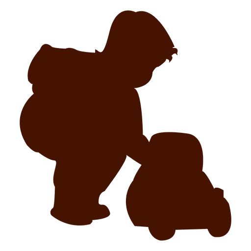 512x512 Child Playing With A Toy Silhouette