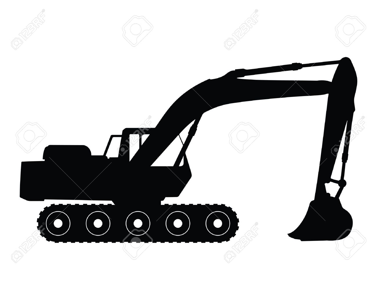 1300x975 Bulldozer Silhouette Clipart
