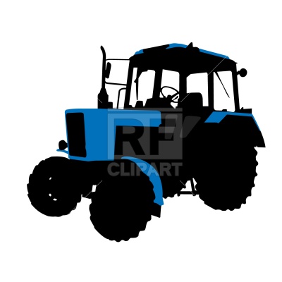 400x400 Wheeled Tractor Royalty Free Vector Clip Art Image