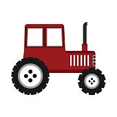 170x170 Set Icons Tractors Black Silhouette Vector Illustration Premium