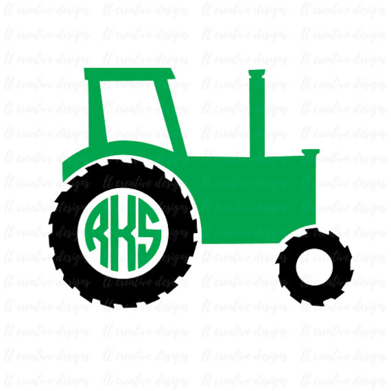 570x570 Tractor Svg, Tractor Monogram Svg, Svg Files, Cricut Cut Files