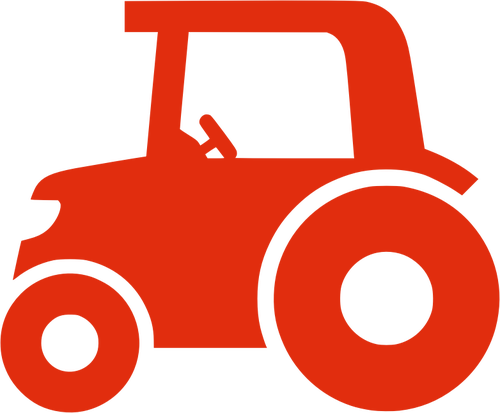 500x413 Red Silhouette Vector Image Of A Tractor Public Domain Vectors
