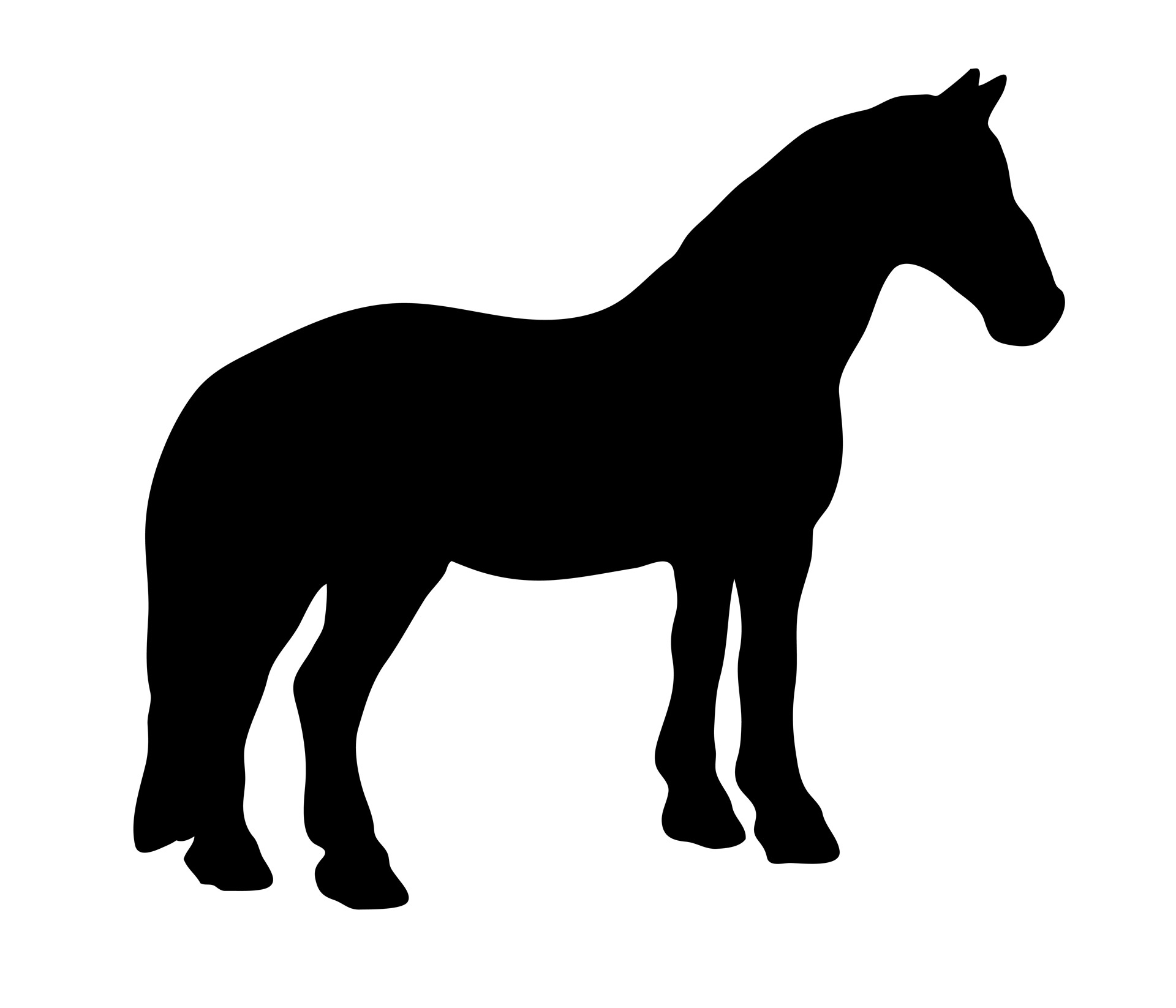1920x1646 Black Horse Silhouette Free Stock Photo