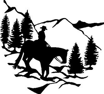 Trail Horse Silhouette at GetDrawings | Free download