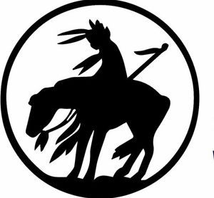 300x278 End Of The Trail American Indian Native Horse Decal Sticker 5x 5