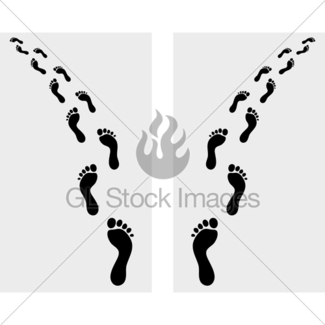 325x325 Trail Of Bare Footsteps Gl Stock Images