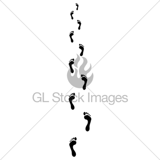 325x325 Trail Of Feet, Seamless Gl Stock Images
