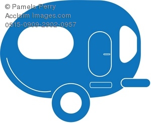 300x244 Art Illustration Of A Camp Trailer Silhouette Icon