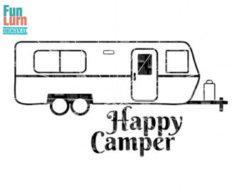 340x270 Camper Svg Clipart Scrapbook Travel Trailer Caravan Cricut
