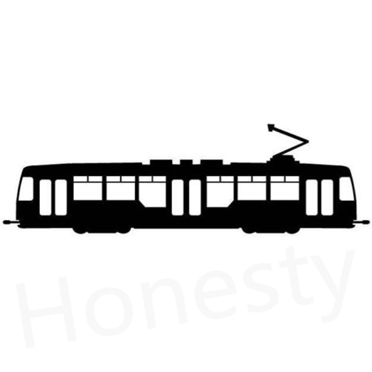 1200x1200 Train Tram Silhouette Car Wall Home Glass Window Door Car Sticker
