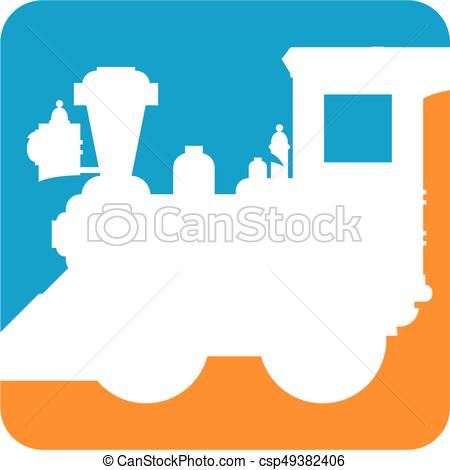 450x470 Train Silhouette. Cartoon Train In Silhouette Vector Vector
