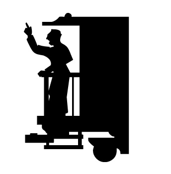 344x350 Caboose Silhouette Clipart
